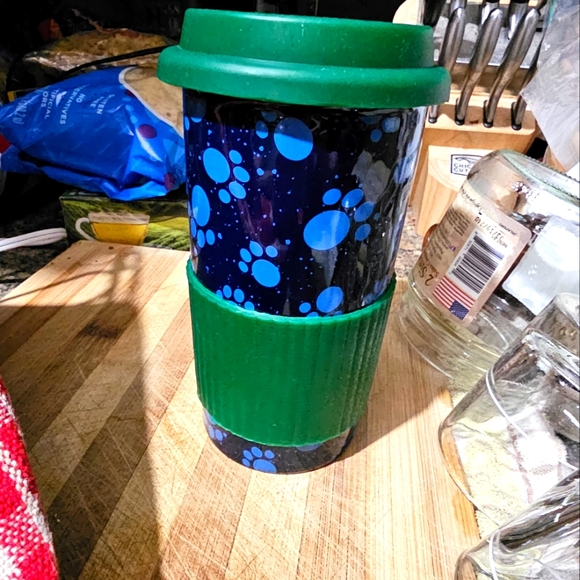 Dog Cat Pet Pawprint Travel Mug - Picture 1 of 5